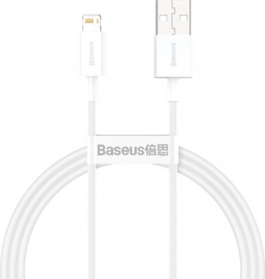 кабель baseus superior series usb - lightning 2.4a/1m (calys-a02) (white) 