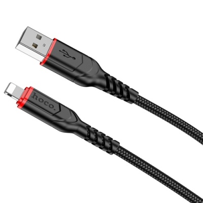 кабель hoco x59 victory usb - lightning 2.4a/3m (чорний) 