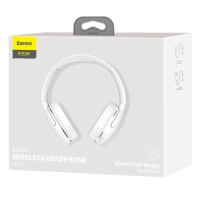 бездротові навушники накладні baseus encok wireless d02 pro (білий) 