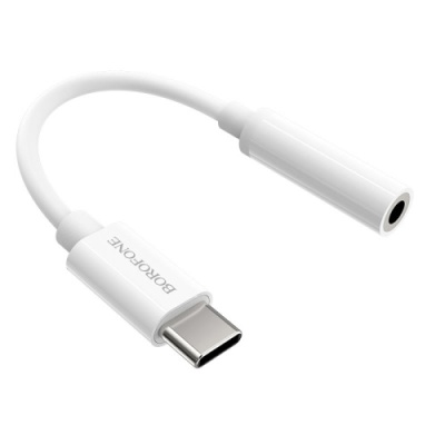 перехідник borofone bv13 type-c - 3.5 audio jack (білий) 