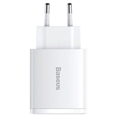 мережевий зарядний пристрій baseus cube fast charger eu cluster (p10111402213-00) 2usb/qc3.0 + 1type-c/30w/pd (білий) 