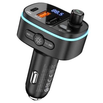 FM Модулятор Hoco E62 Fast PD20W+QC3.0 (Чорний)