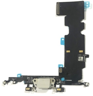 шлейф для apple iphone 8 plus (5.5") з роз'ємом живлення, аудіо (white) h/c