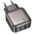 Мережевий Зарядний Пристрій Borofone BAS55A GaN 1USB/20W/QC3.0 + 1Type-C/30W/PD (Чорний) мережевий зарядний пристрій borofone bas55a gan 1usb/20w/qc3.0 + 1type-c/30w/pd (чорний)