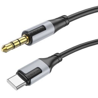 кабель aux borofone bl19 3.5mm(male) - type-c(male) 1m (чорний) 