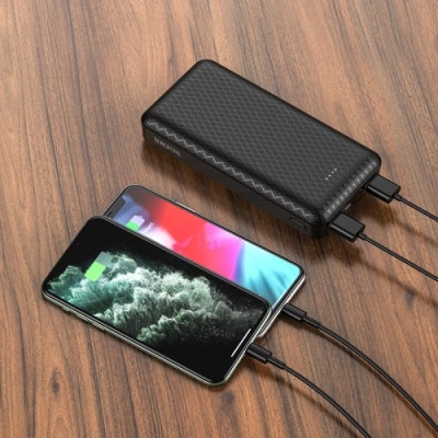додаткова батарея power bank borofone bj3a minimalist 20000mah (чорний) 