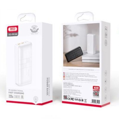 додаткова батарея power bank xo pr189 pd20w+qc22.5w 30000 mah (білий) 