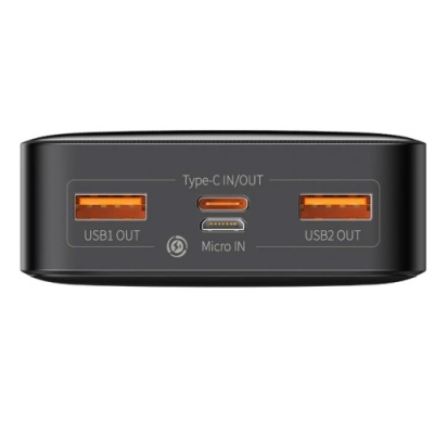 додаткова батарея power bank baseus bipow digital display 20w 20000mah black (ppdml-m01) 