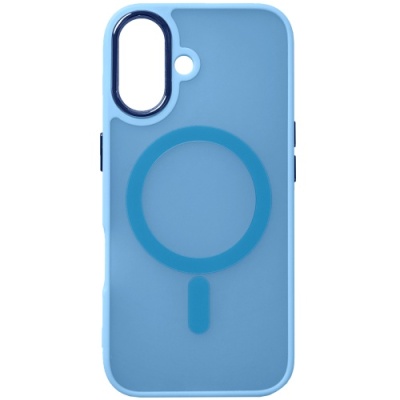 Купить чохол space tpu+pc color chrome with magsafe для apple iphone 16 (blue) онлайн