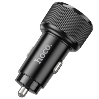 Автомобільний Зарядний Пристрій Hoco NZ14A 1USB/18W/QC3.0 + 1Type-C/20W/PD (Чорний)