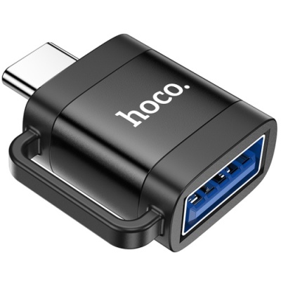перехідник hoco ua31c type-c-usb (чорний) 