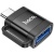 перехідник hoco ua31c type-c-usb (чорний) 