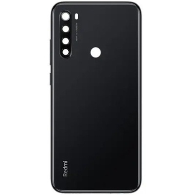 задня кришка для xiaomi redmi note 8, black (зі склом камери)