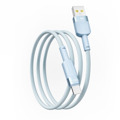 кабель ridea rc-cp43 colorpro usb - type-c 3a 1.2m (блакитний) 