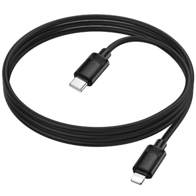 кабель hoco x122 silicone type-c - lightning 27w/1m (чорний) 