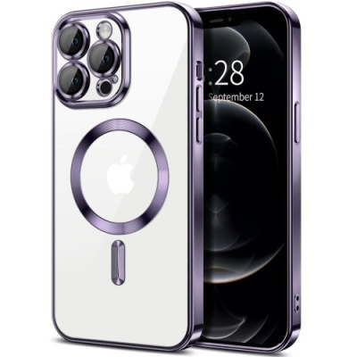 Купить чохол tpu metallic full camera with magsafe для apple iphone 14 pro (dark purple) онлайн