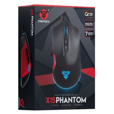 мишка дротова fantech x15 phantom (чорний) 