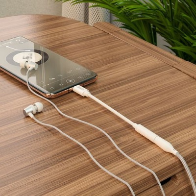 перехідник hoco ls30 type-c - 3.5 audio jack (білий) 