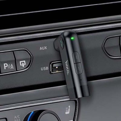 Bluetooth аудіо ресівер Hoco E53 (вбудований акумулятор) (Чорний)