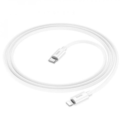 кабель hoco x87 magic silicone (pd) type-c - lightning 20w 3a/1m (білий) 