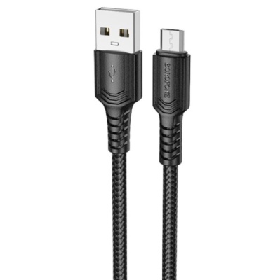 кабель borofone bx116 usb - microusb 2.4a/1м (чорний) 