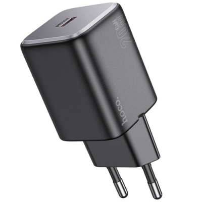 мережевий зарядний пристрій hoco n40 mighty 1type-c/20w/pd (чорний) 