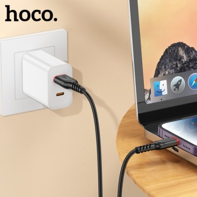 кабель hoco x59 victory usb - lightning 2.4a/3m (чорний) 