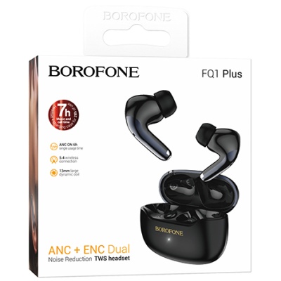 бездротові навушники (tws) borofone fq1 plus anc (чорний) 