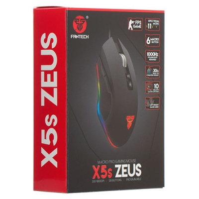 мишка дротова fantech x5s zeus (чорний) 