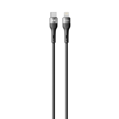 кабель ridea rc-xs51 x-silicone type-c - lightning 30w 2m (чорний) 