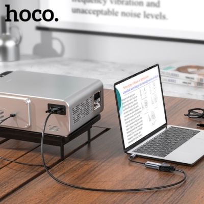 перехідник hoco ua21 type-c - vga 0.13m (сірий) 