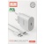 мережевий зарядний пристрій earldom es-eu42c-l 1type-c/20w/pd + (type-c - lightning) (білий) 