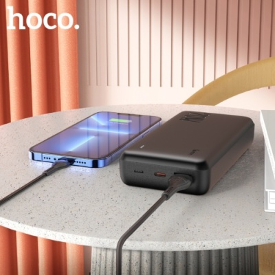 додаткова батарея power bank hoco j87a pd20w+qc3.0 20000 mah (чорний) 