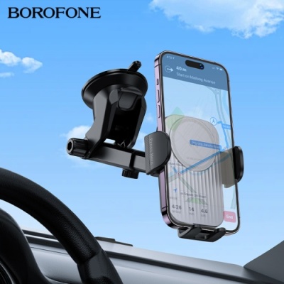 Автотримач Borofone BH222 Central Console Wireless Charger 15W (Black)