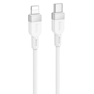 кабель hoco x109 silicone (pd) type-c - lightning 27w/1m (білий) 