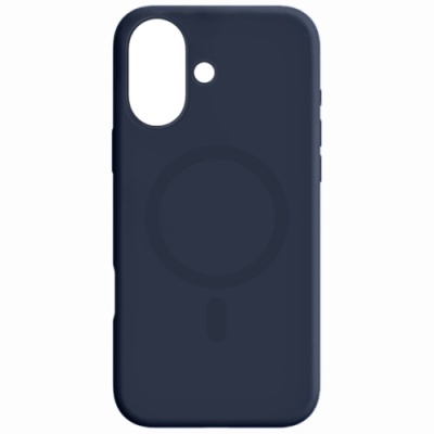 Купить чохол silicone case with magsafe для apple iphone 16 (dark blue) онлайн