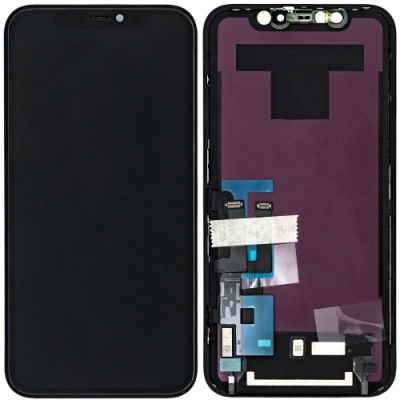 дисплей для apple iphone 11, в зборі з сенсором та рамкою black lg-ver.(original refurbished by china)