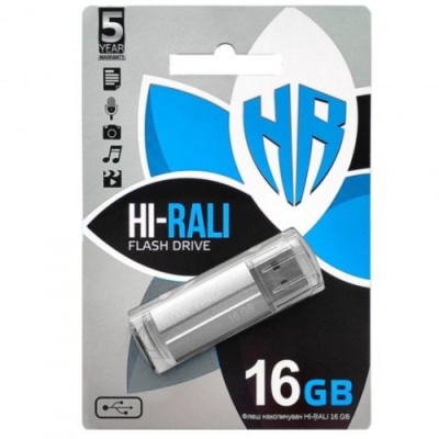 usb флеш-накопичувач hi-rali corsair 16gb (сріблястий) 