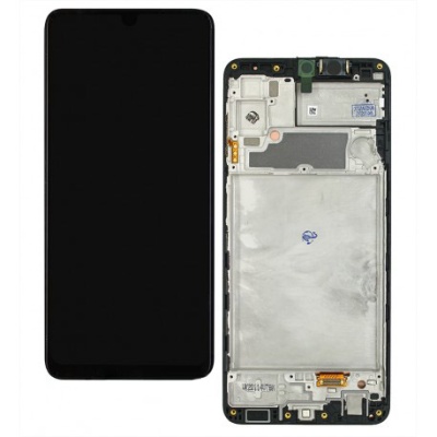 дисплей для samsung sm-a225 galaxy a22 (gh82-25944a) з чорним тачскріном і рамкою service pack original
