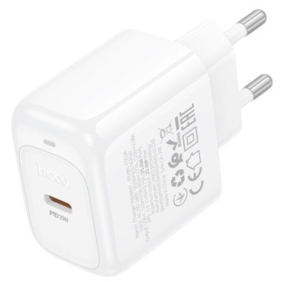 мережевий зарядний пристрій hoco cs53a 1type-c/25w/pd (бiлий) 