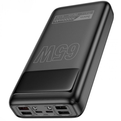 додаткова батарея power bank hoco db81 apollo pd65w+qc3.0 22.5w 30000 mah (чорний) 