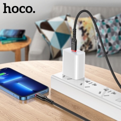кабель hoco x59 victory type-c - lightning pd20w/3.0a/1m (чорний) 