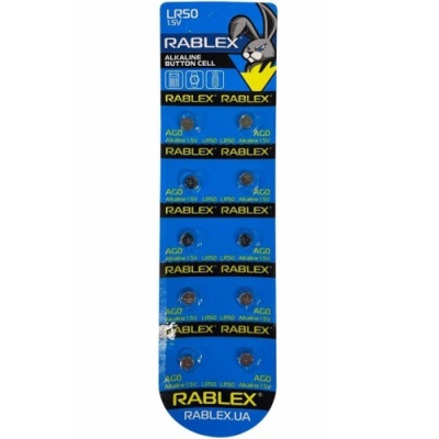 батарейка rablex ag0 (10шт) 