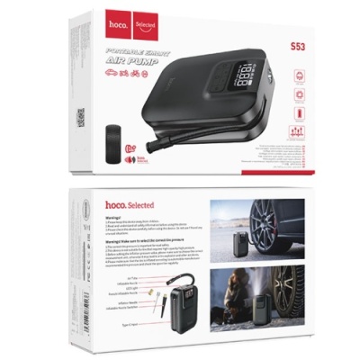 Автомобільний компресор Hoco S53 (Чорний)