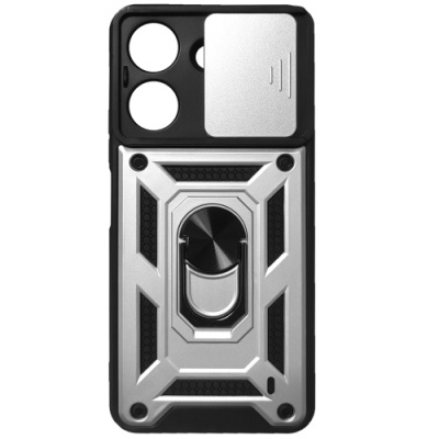 Купить чохол-накладка armor magnet camshield для xiaomi redmi 13c/poco c65 - silver онлайн