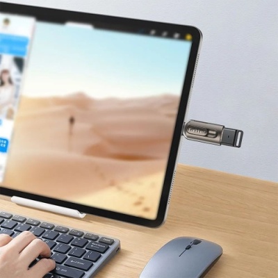 перехідник картрідер earldom et-ot103 usb to lightning + tf card black 