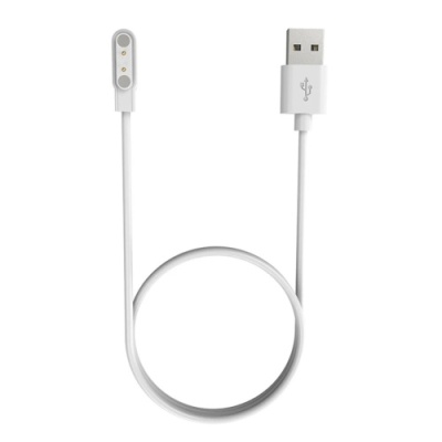 зарядний пристрій для смарт-годинника магнітний (2 pin) 7,8mm*14,3mm (білий) 