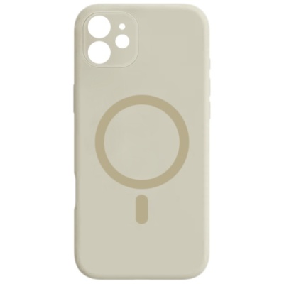 Купить чохол silicone case full camera with magsafe для apple iphone 12 (antique white) онлайн