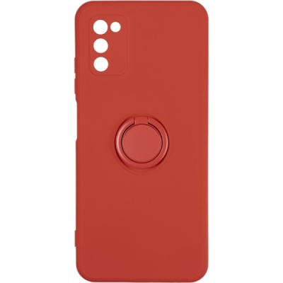 Купить силіконовий чохол soft silicone casevsmagnet ring для samsung a037 galaxy a03s - red онлайн