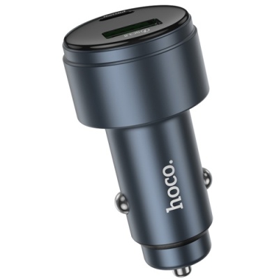 Автомобільний Зарядний Пристрій Hoco Z57B 1USB/18W/QC3.0 + 1Type-C/45W/PD (Сірий)